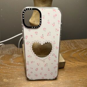 Casetify Pink Floral Heart Phone Case
